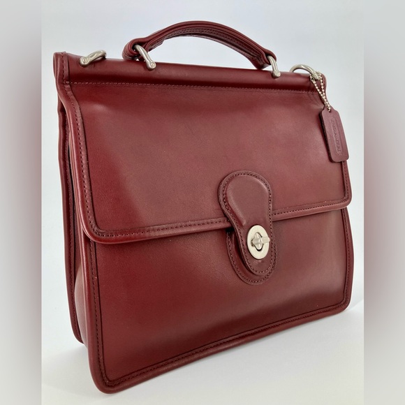 Vintage COACH Burgundy #9927 Willis Leather Bag - Picture 2 of 16